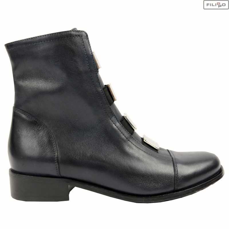 Ankle boots GINA PIACCI 64-3520-950-1g navy blue face 8019444