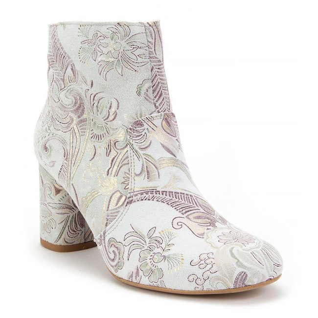 Ankle boots Lemar 30044 Embroidery Beige