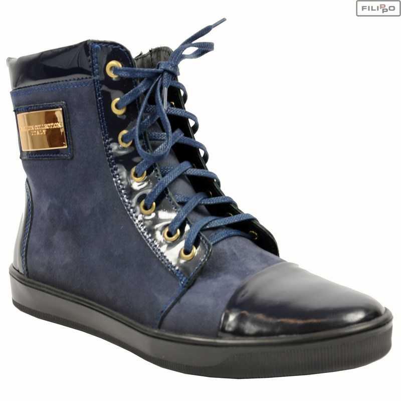 Ankle boots VINCEZA 522 navy blue/navy lacek 8021660