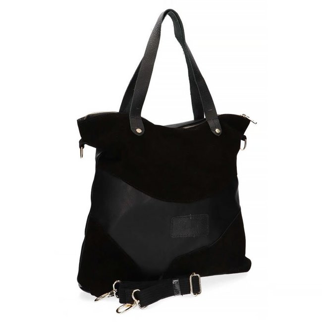 Cassi handbag 50000092 Black + suede