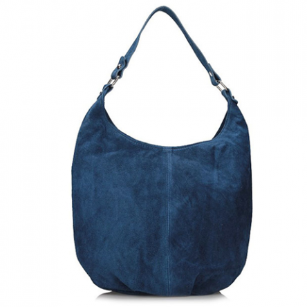 Handbag Toscanio Hobo Suede A284 blue