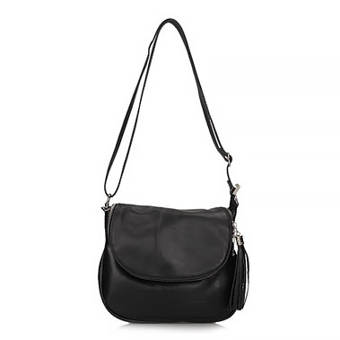 Handbag Toscanio Leather Messenger Bag 1614 black