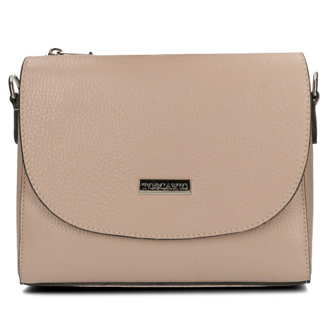 Handbag Toscanio Leather Messenger Bag A179 dark pink