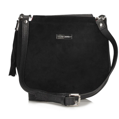 Handbag Toscanio Leather Messenger Bag A275 black