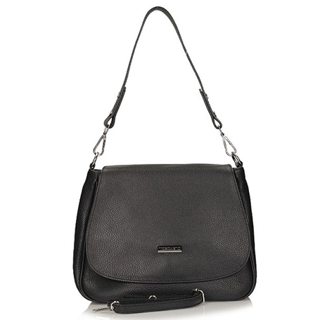 Handbag Toscanio Leather Messenger Bag B56 black