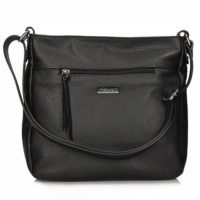 Handbag Toscanio Leather Messenger Bag B63 black