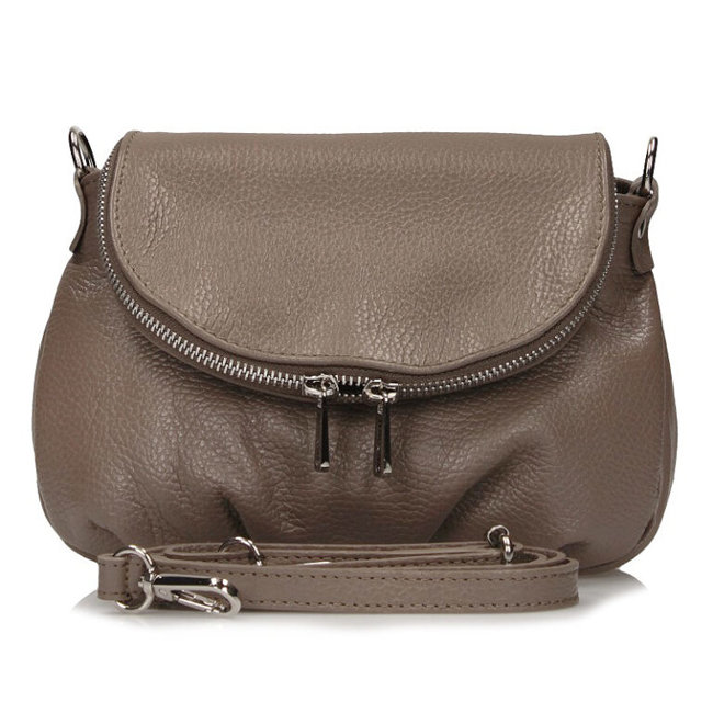 Handbag Toscanio Leather Messenger Bag C263 beige