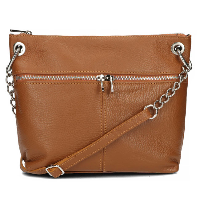 Handbag Toscanio Leather Messenger Bag C9 red