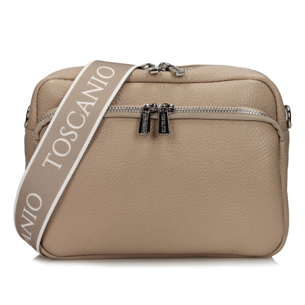 Handbag Toscanio Leather Messenger Bag E5 beige