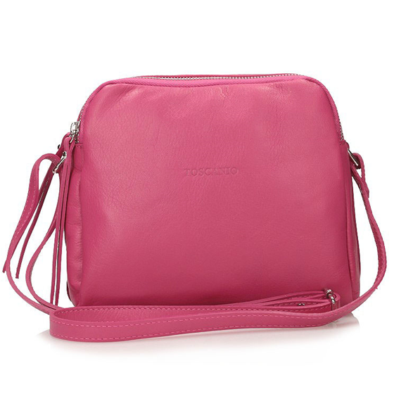 Handbag Toscanio Messenger Bag Leather A48 fuchsia