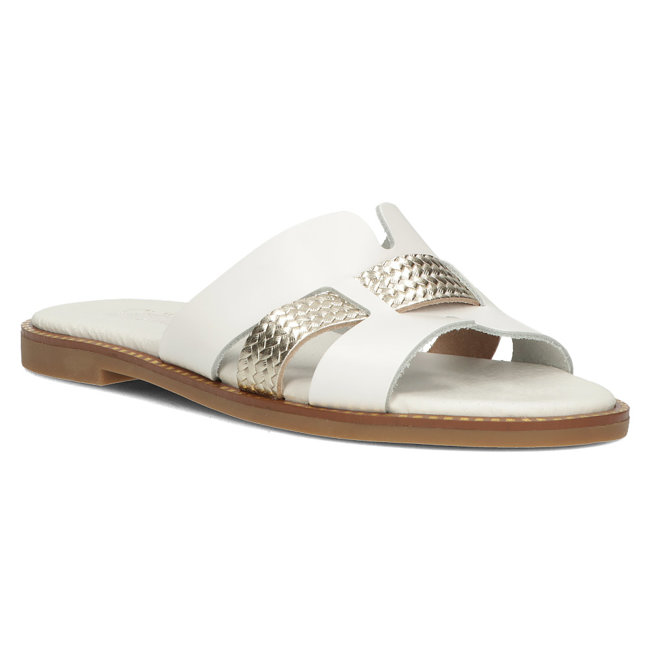 Leather Slippers Filippo LH-305 white
