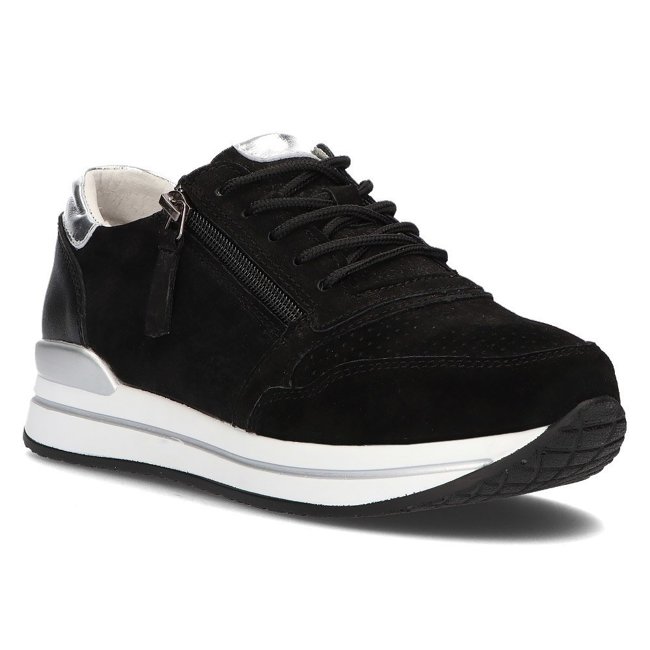 Leather Sneakers Filippo DP2049/21 BK black