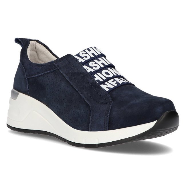 Leather Sneakers Filippo DP2053/21 NV navy blue