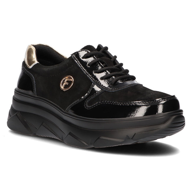Leather Sneakers Filippo DP3185/21 BK black