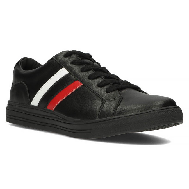 Leather Sneakers Filippo MP947/23 BK black