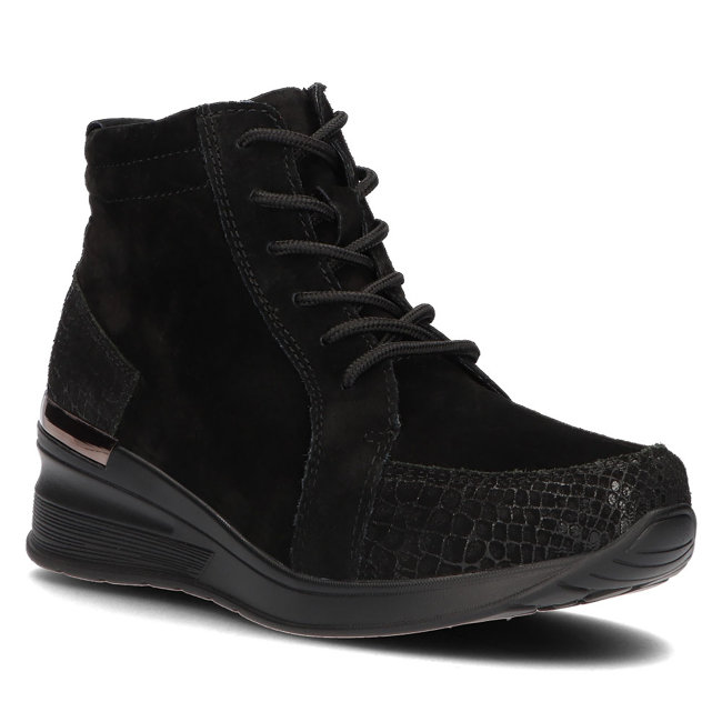 Leather ankle boots Filippo DBT1504/21 BK BK black