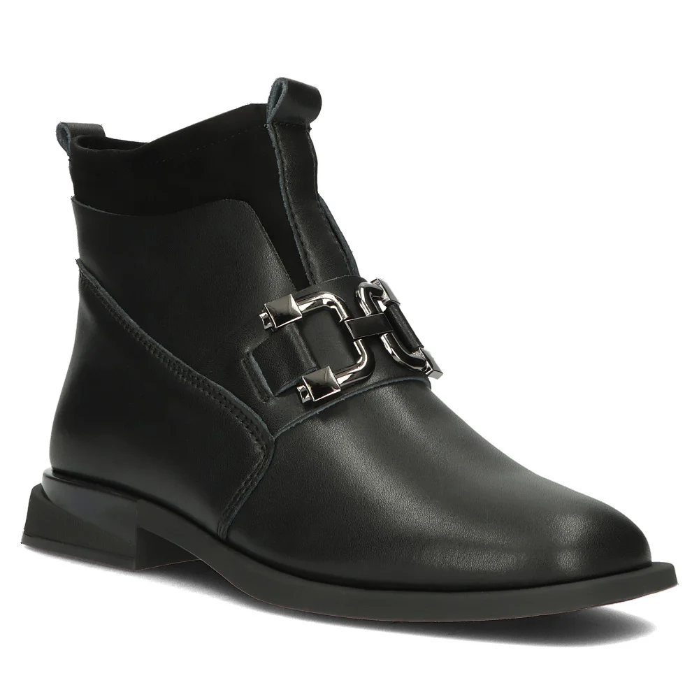 Leather ankle boots FilippoDBT4762/23 BK black