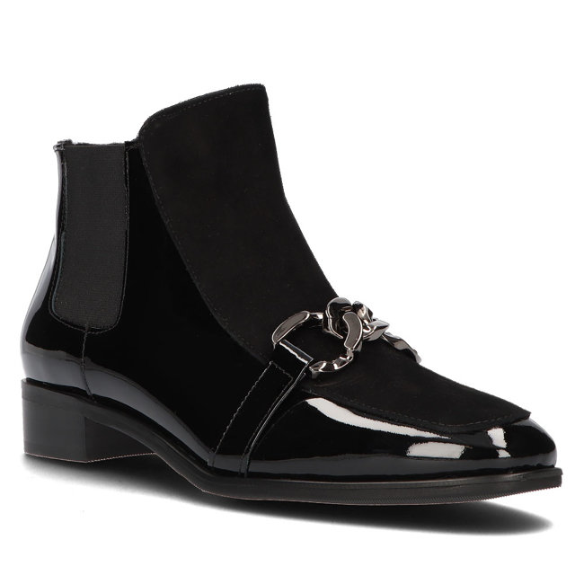 Leather ankle boots Sagan 4651 black