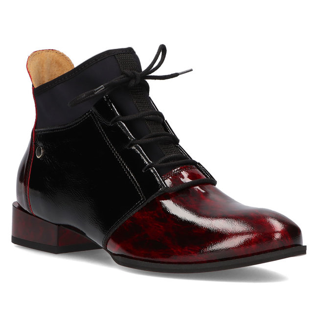 Leather boots Filippo 04744 burgundy