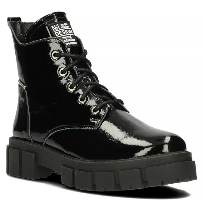 Leather boots Filippo 572 black lacquered