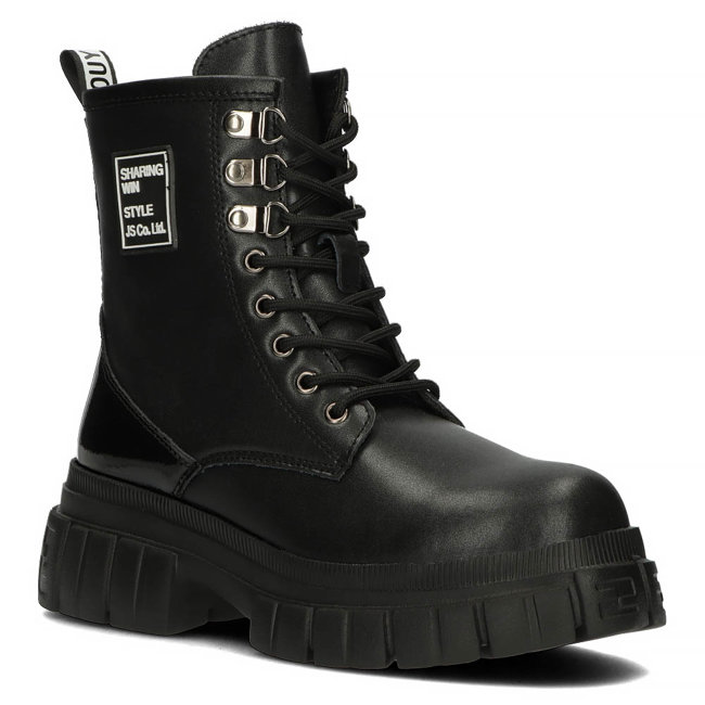 Leather boots Filippo DBT4154/22 BK black