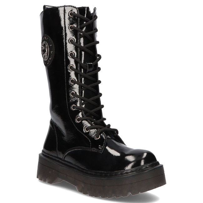 Leather boots Filippo GL504/21 BK black