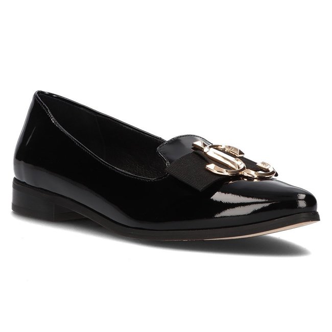 Leather loafers Filippo 2588 black lacquered