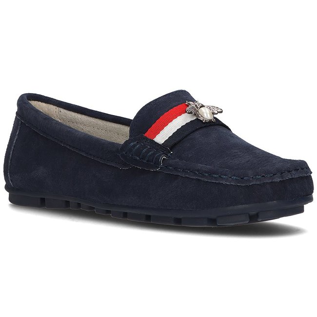 Leather loafers Filippo DP1406/21 NV navy blue