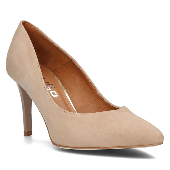 Leather pumps Filippo 2106 beige suede
