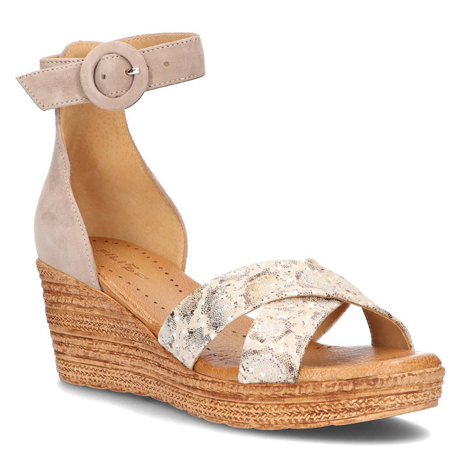 Leather sandals Filippo 04565-04/00-5 gold beige