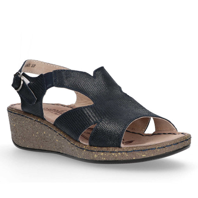 Leather sandals Filippo DS097/18 NV navy blue