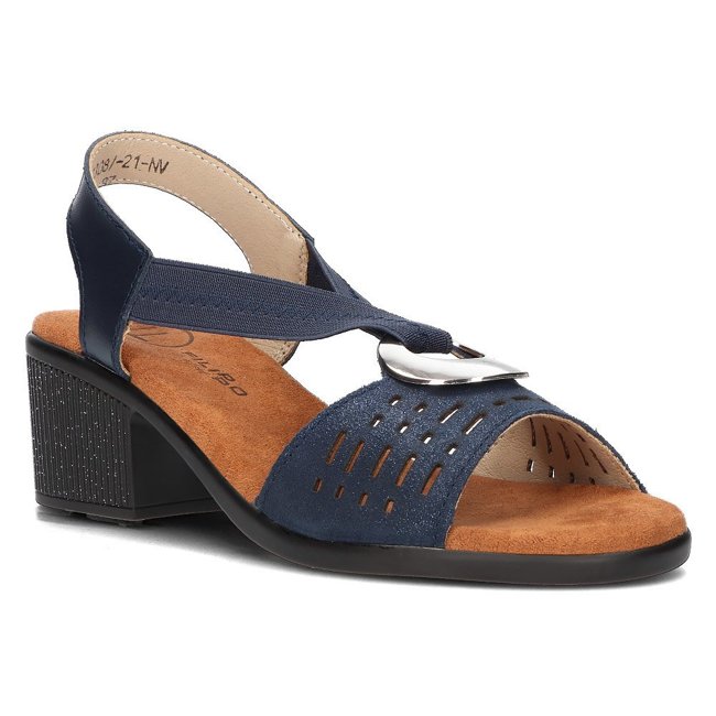 Leather sandals Filippo DS2308/21 NV navy blue