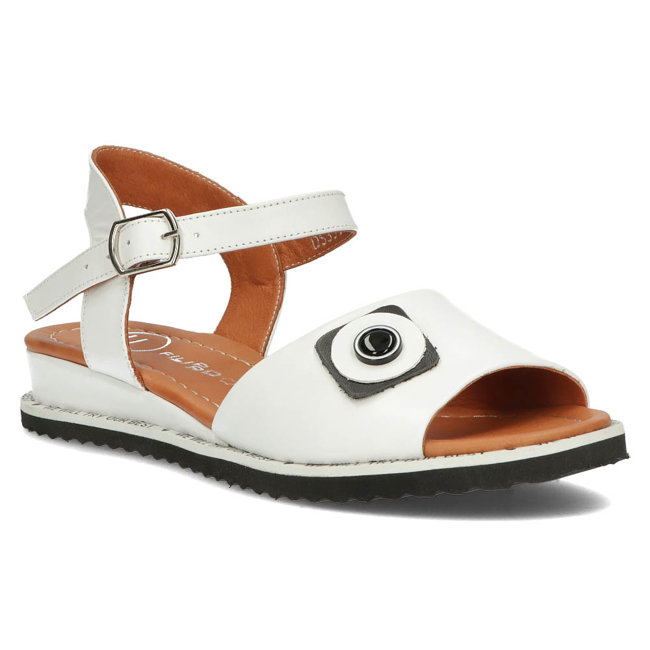 Leather sandals Filippo DS3913/22 WH white