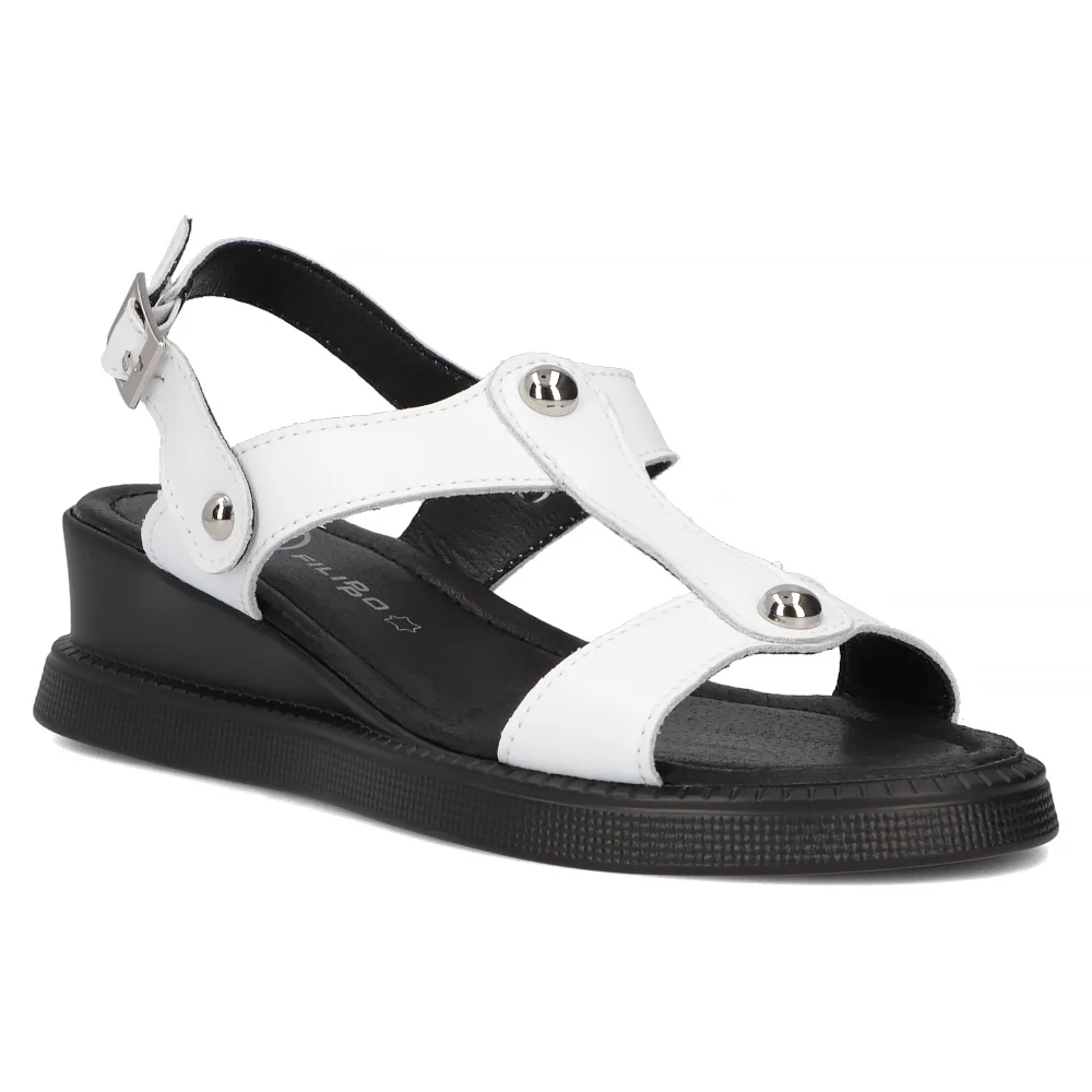 Leather sandals Filippo DS6070/24 WH white