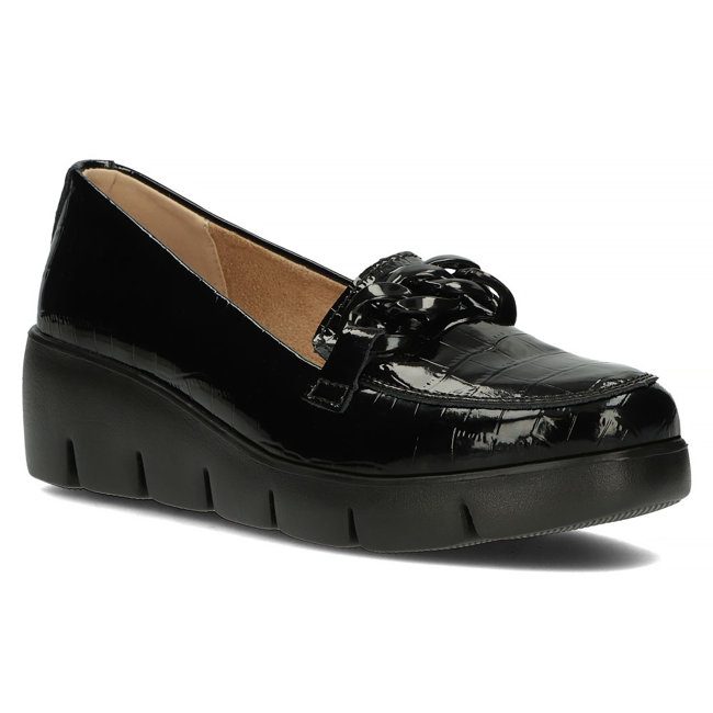 Leather shoes DP4128/22 BK black