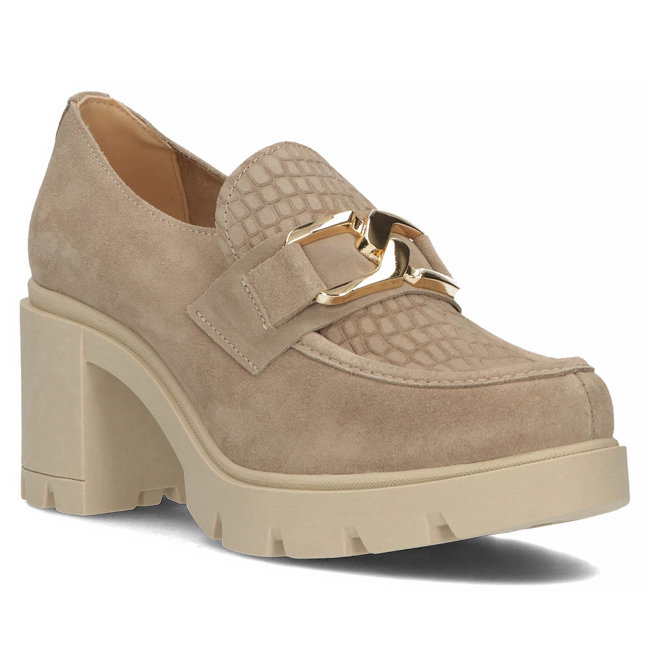 Leather shoes Filippo 20097 taupe