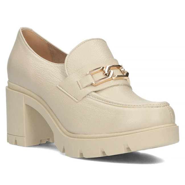 Leather shoes Filippo 20115 beige