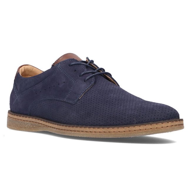 Leather shoes Filippo 5452-1 navy blue