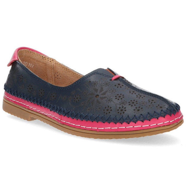 Leather shoes Filippo DP1224/20 NV navy blue