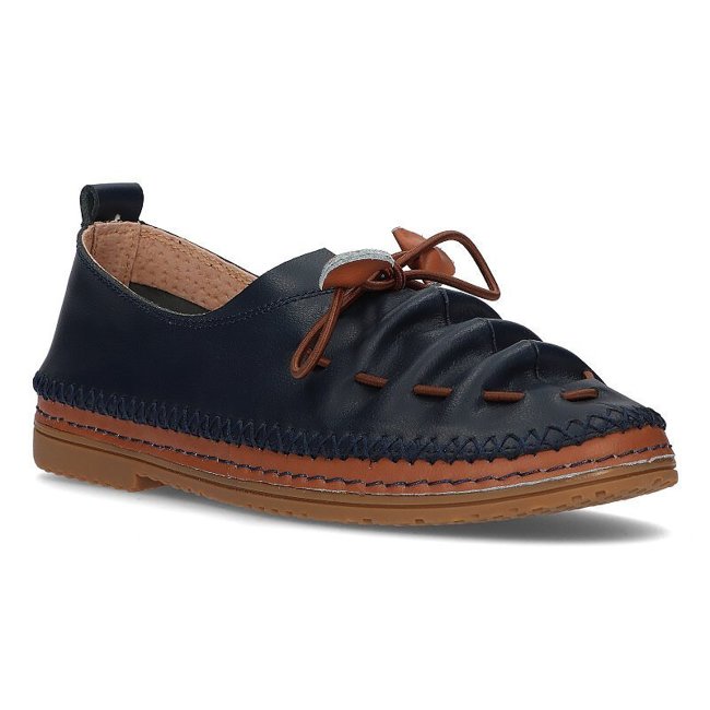 Leather shoes Filippo DP2058/21 NV navy blue