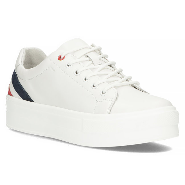 Leather shoes Filippo DP3530/23 WH RD white