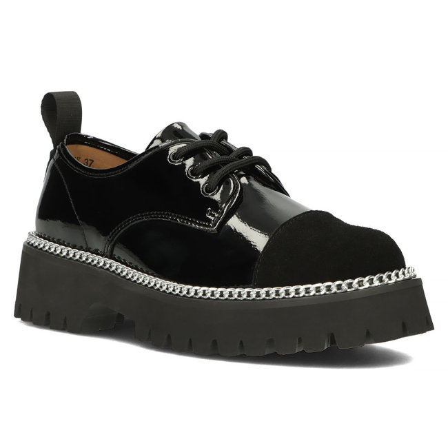Leather shoes Filippo DP4581/23 BK black