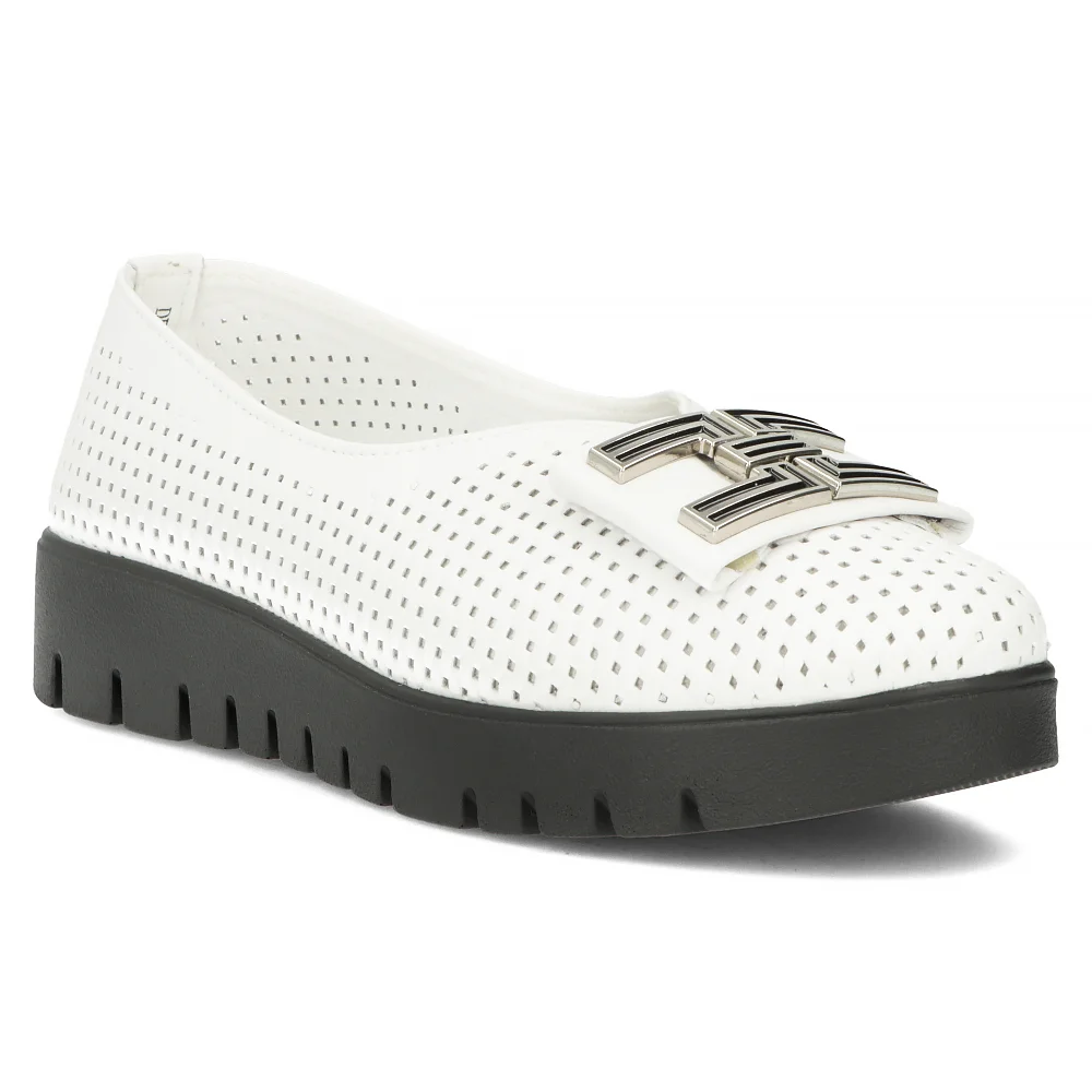 Leather shoes Filippo DP6043/24 WH white
