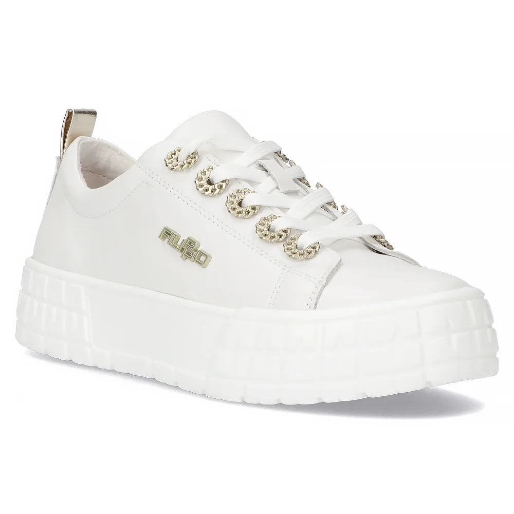 Leather shoes Filippo DP6237/24 WH white
