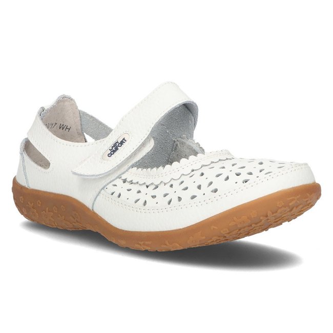 Leather shoes Vinceza DP093/17 WH white