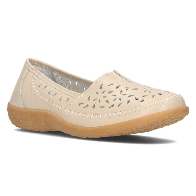 Leather shoes Vinceza DP160/16 BE beige