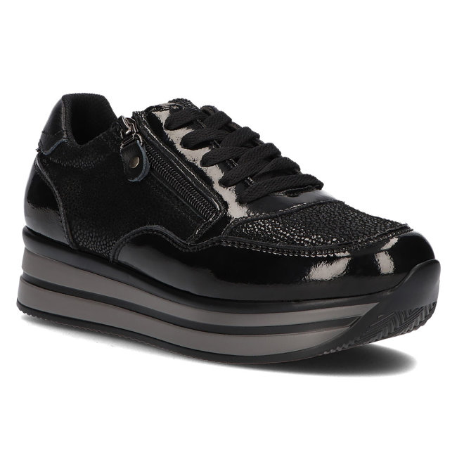 Leather sneakers Filippo DP3152/21 BK Black
