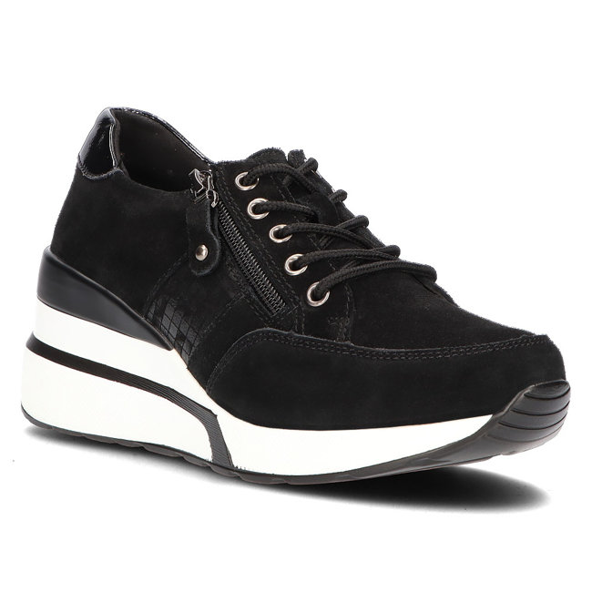 Leather sneakers Filippo DP3176/21 Bk black