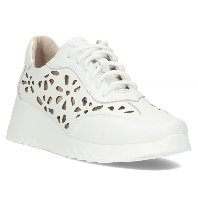 Leather sneakers Filippo DP4690/23 WH white