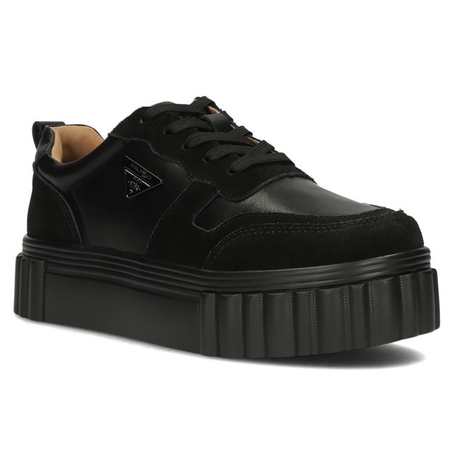 Leather sneakers Filippo DP4913/23 BK black